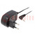 Power supply: switched-mode; mains,plug; 12VDC; 0.3A; 3.6W; 75.6%