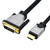 ROLINE Monitorkabel DVI (24+1) - HDMI, M/M, zwart / zilver, 2 m