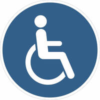 SafetyMarking Gebotsschild Rollstuhlfahrer, Folie selbstkleb., Durchm.: 20,0 cm