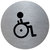 Piktogramm rund, verschiedene Symbole, Durchm.: 7,0 cm, inkl. Klebepad Version: 06 - Rollstuhlfahrer