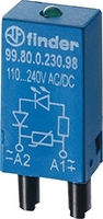 ENFICHABLE FINDER AVEC LED VERTE 6?24 V AC/DC, 1 PIÈCE, 99.80.0.024.98