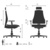 Bürostuhl / Drehstuhl ERGOMY Sitz Stoff / Rücken Netzstoff schwarz mybuero