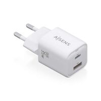 AISENS CARGADOR GAN 35W, 1XUSB-C PD3.0 QC4.0, 1XUSB-A QC3.0, BLANCO