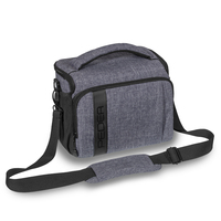 PEDEA Kameratasche Gr. XL FASHION Foto Tasche mit Regenschutz und Zubehörfächer, grau