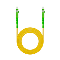 Nanocable Cable de Fibra Óptica SC/APC a SC/APC Monomodo Simplex LSZH, Amarillo, 60 m