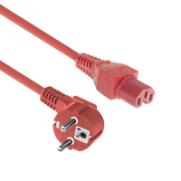 ACT AK5284 cable de transmisión Rojo 1,5 m CEE7/7 C15 acoplador