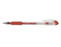 Q-CONNECT KF21718 penna gel Penna in gel con cappuccio Ultra sottile Rosso 10 pz