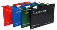 Rexel Crystalfile Extra Foolscap Suspension File 15mm Green (25)