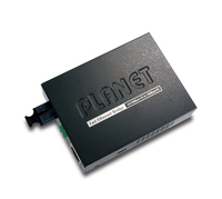 PLANET 10/100TX - 100Base-FX (WDM) convertitore multimediale di rete 100 Mbit/s 1310 nm Modalità singola Nero