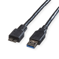 ROLINE 11.02.8877 cable USB 3 m USB 3.2 Gen 1 (3.1 Gen 1) USB A Micro-USB B Negro