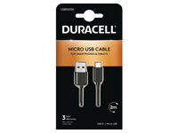 Duracell USB5023A USB kábel 2 M 2.0 USB A Micro-USB A Fekete