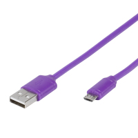 Vivanco USB 2.0, 1m USB-kabel USB A Micro-USB B Paars