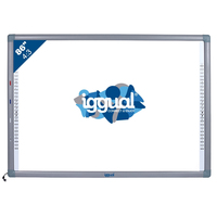 iggual IGG314371 interactive whiteboard/conference display 2,18 m (86") Pantalla táctil Pizarra interactiva Gris, Blanco USB