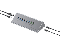 Conceptronic HUBBIES18G hálózati csatlakozó USB 3.2 Gen 1 (3.1 Gen 1) Type-B 5000 Mbit/s Szürke