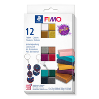 Staedtler FIMO Color Pack Sparkle Colours Boetseerklei 300 g Meerkleurig 12 stuk(s)