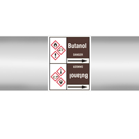 Brady BUTANOL 127X33RL-T3-P19 selbstklebendes Etikett Rechteck Permanent Weiß, Braun