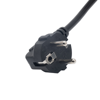 Akyga Power cable AK-OT-01A with open tin CEE 7/7 250V/50Hz 1.5m Schwarz 1,5 m CEE7/7