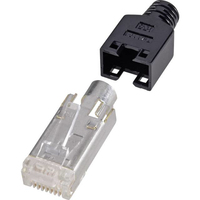 Renkforce H9540.4-10 vezeték csatlakozó RJ45 Fekete, Ezüst, Átlátszó