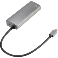 Renkforce RF-3374952 Notebook-Dockingstation & Portreplikator USB 2.0 Type-C Schwarz, Grau