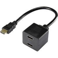 Renkforce RF-4212177 HDMI kabel 0,2 m HDMI Type A (Standaard) 2 x HDMI Type A (Standard) Zwart