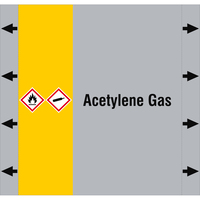 Brady ISO20560PM-220X210-ACETYLENE GAS selbstklebendes Etikett Rechteck Permanent Mehrfarbig