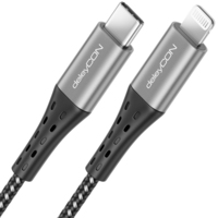 deleyCON MK4251 Lightning-Kabel 0,5 m Schwarz, Grau