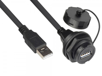 Alcasa IC04-U204 USB-kabel 1 m USB 2.0 USB A Zwart