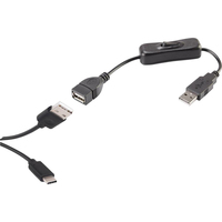 Renkforce RF-3346624 USB kábel 1,25 M USB 2.0 USB A USB C Fekete