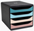 Exacompta Big box, schubladenbox mit 4 schubladen, skandi - farben sortiert - neu