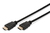 Digitus HDMI High Speed Anschlusskabel, Typ A St/St, 3.0m, m/Ethernet, Ultra HD 60p, gold, sw