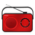 Aiwa R-190RD Radio Tragbar Analog Schwarz, Rot