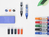 Pilot KIT-VBM-S5 markeerstift 5 stuk(s) Kogelpunt Zwart, Blauw, Groen, Oranje, Rood