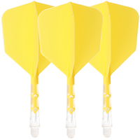 Cuesoul integrierte Dart Flights AK7, Standard M, gelb transparent