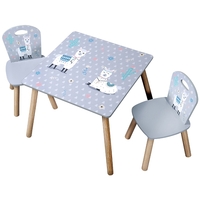 Kesper 1 Kindertisch mit 2 Stühlen, FSC, Alpaka
