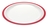 Ornamin Teller flach 503 Rand rot Ø 22cm Hochwertiger Teller aus