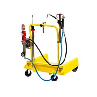 Mobiles Ölabsauggerät mit Pumpe für 180-220l Fässer, Druckluftpumpe 1:1, Fahrwagen