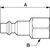 PREVOST Stecker für Pneumatik-Schnellverbindungskupplung Behandelter Stahl, G1/2 Buchse, Mit Gewinde ISO B8