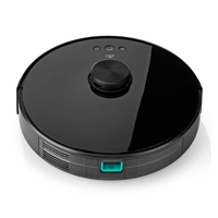 Slimme Wifi Robotstofzuiger - 0,6 Liter - Vegen, dweilen en stofzuigen - 120min gebruiksduur - Zwart