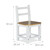 Relaxdays Kinderstuhl RUSTICO aus Bambus, Für Jungen und Mädchen, Kinderzimmer Stuhl, HBT: ca. 50 x 28,5 x 28 cm, weiß / natur