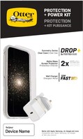 OtterBox Protection + Power Kit Apple iPhone 12 mini (Symmetry Clear / Alpha Glass / UK USB-C Wall Charger 20W - Wit) - beschermhoesje + Gehard glazen screenpRedector + Ladegerä...