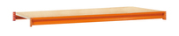 Zusatzebene mit Spanplatten, W 100, 2140 x 600 mm, orange/verzinkt, Fachlast 950 kg