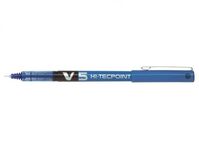 Pilot V5 Hi-Tecpoint Liquid Ink Rollerball Pen 0.5mm Tip 0.3mm Line Blu(Pack 20)