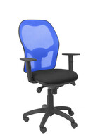 Silla Operativa de oficina Jorquera malla azul asiento bali negro