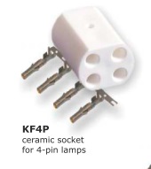 Lampholder G10.2q 4-Pins Fluor and Amalgam 4 Pin Ceramic KF4P