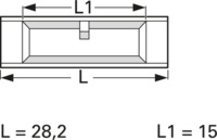 Stoßverbinder mit Isolation, 4,0-6,0 mm², AWG 12 bis 10, gelb, 28.2 mm, 3737