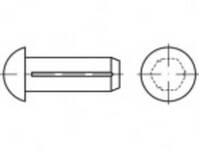 Félgömbfejű rovátkolt szeg 2 mm acél TOOLCRAFT TO-5439039 500 db