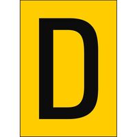 Numbers & letters DIN A4 size 210.00 mm x 297.00 mm NL7541A4YL-D, Black, Yellow, Rectangle, Permanent, Black on yellow, A4, Self Adhesive Labels
