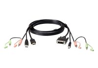 1.8m USB HDMI to DVI-D KVM Cable KVM Kabel