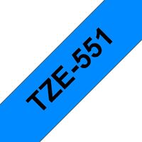 Tape Black on Blue 24mm TZE-551, TZ, Black, 8 m, Box, Címke szalagok