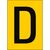 Numbers & letters DIN A4 size 210.00 mm x 297.00 mm NL7541A4YL-D, Black, Yellow, Rectangle, Permanent, Black on yellow, A4, Self Adhesive Labels